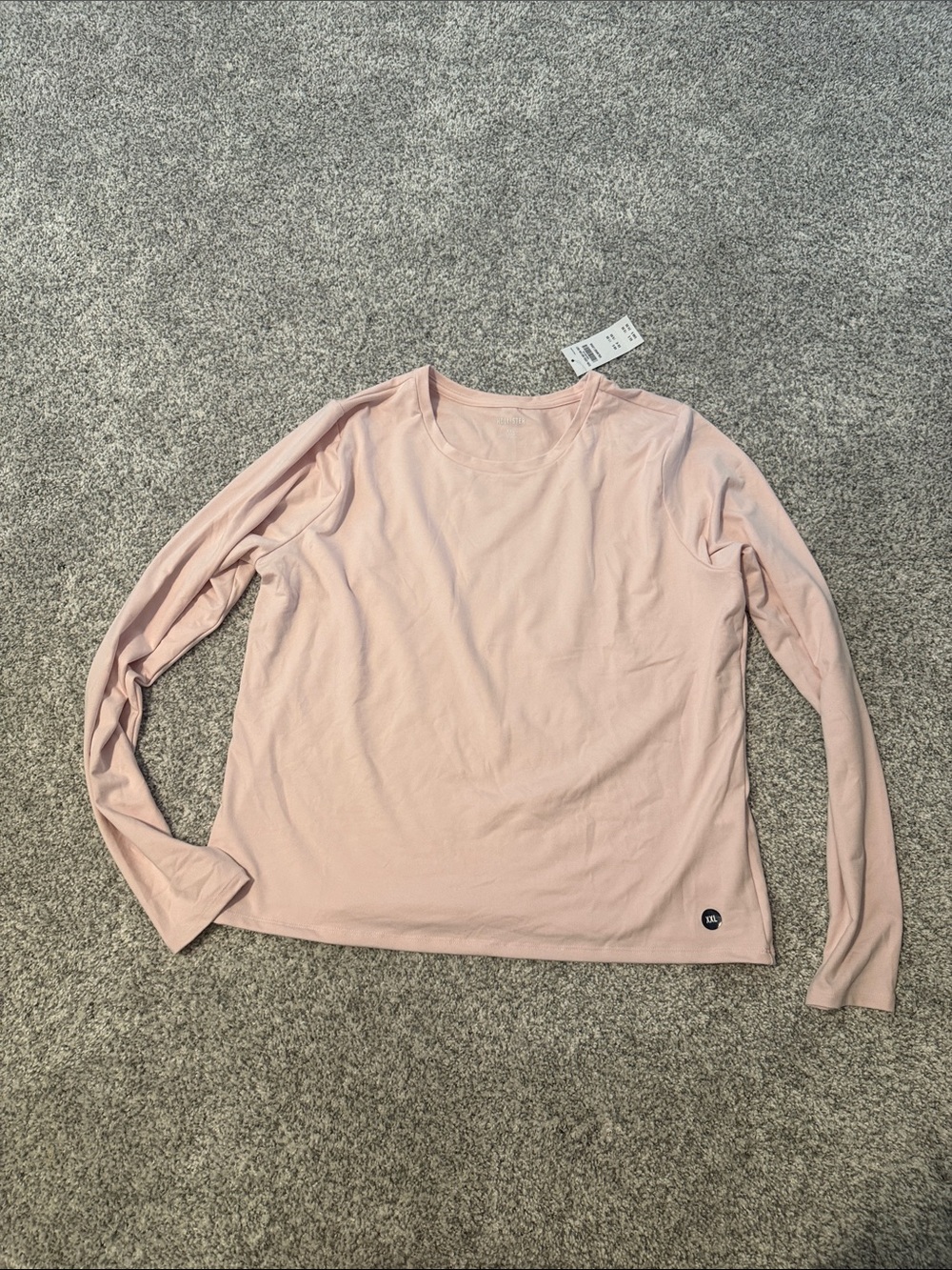 Hollister XXL LONG - Long Sleeve Crewneck Top - Light Pink
